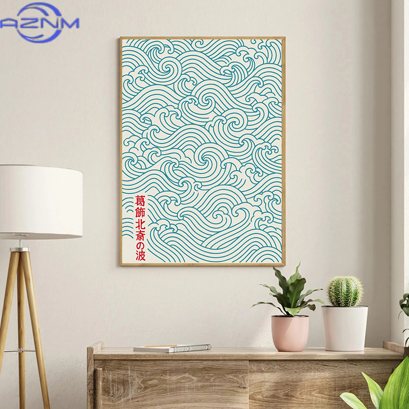 Japanese Tokyo Lifestyle - Affiche AZNM Vagues japonaises Hokusai, galerie
