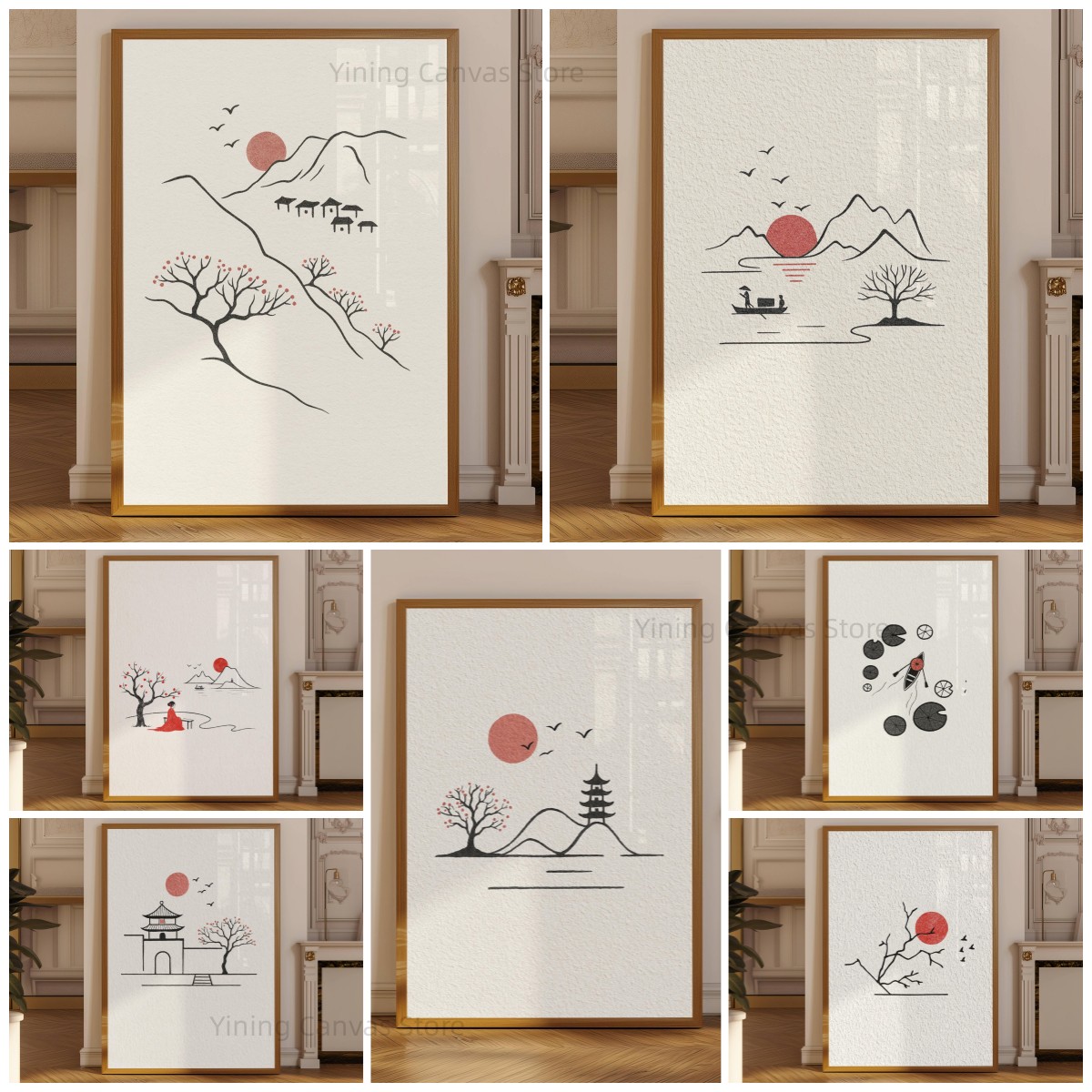 Affiche d'encre japonaise mini - Japanese Minimalist Lifestyle avis et prix